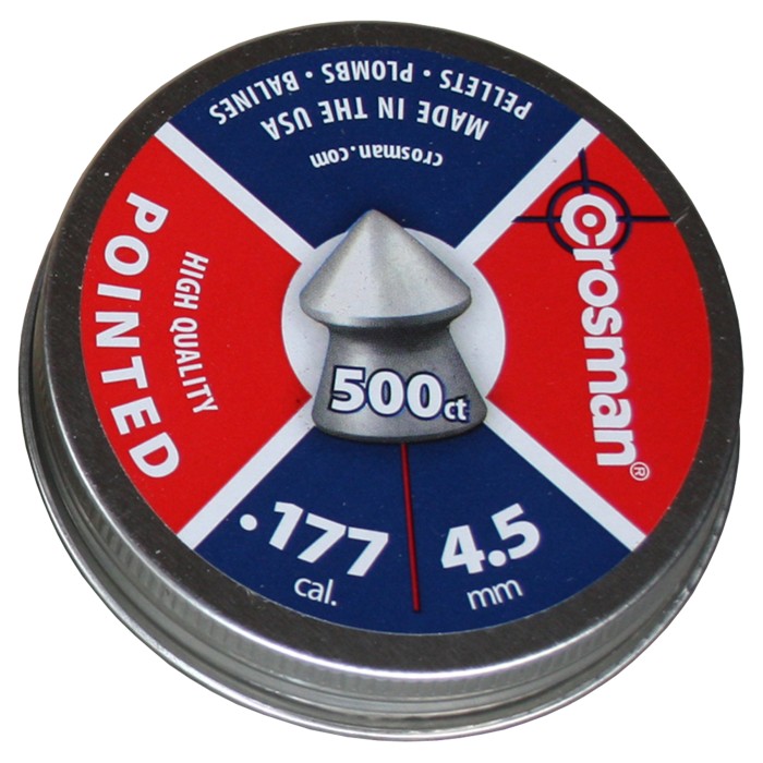 Crosman Match 500 Stk. Diabolo Stahlkugeln Spitzkopf Kaliber 4,5 mm